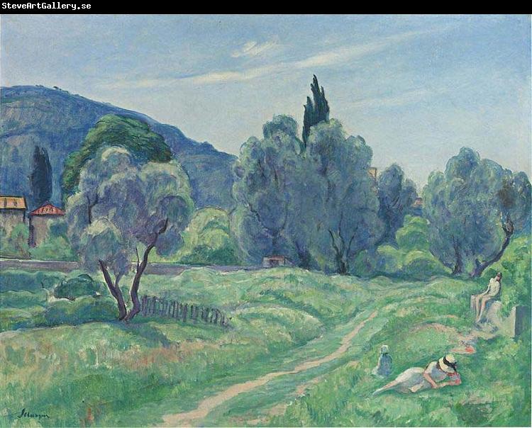 Henri Lebasque Prints Olive Trees in Afternoon at Cannes